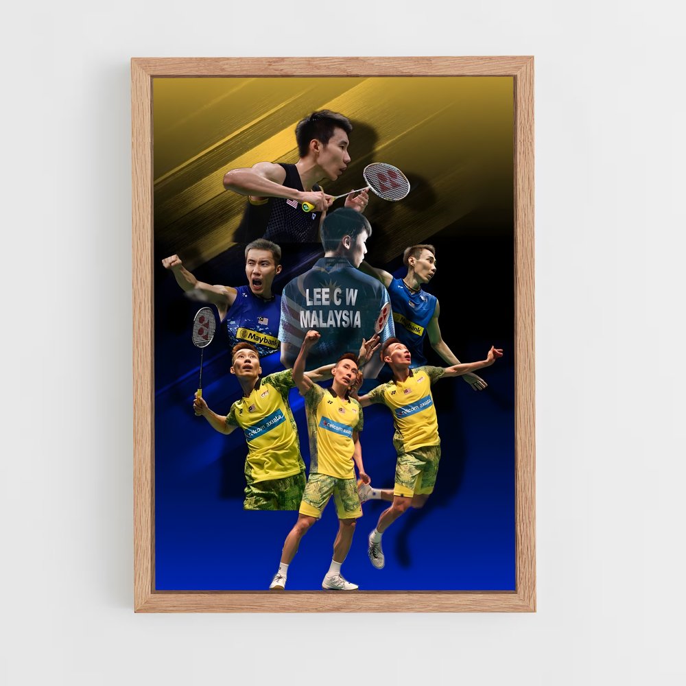 Poster Lee chong – affiche Badminton (vue 4)